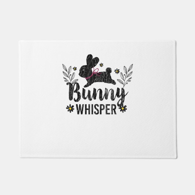 Bunny Whisperer Funny Rabbit Graphic Fußmatte (Vorderseite)