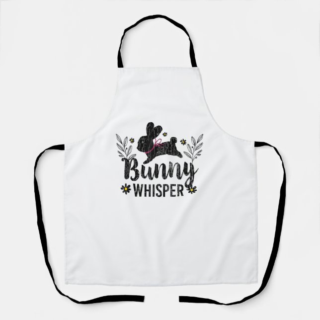 Bunny Whisperer Funny Rabbit Graphic Schürze (Vorderseite)