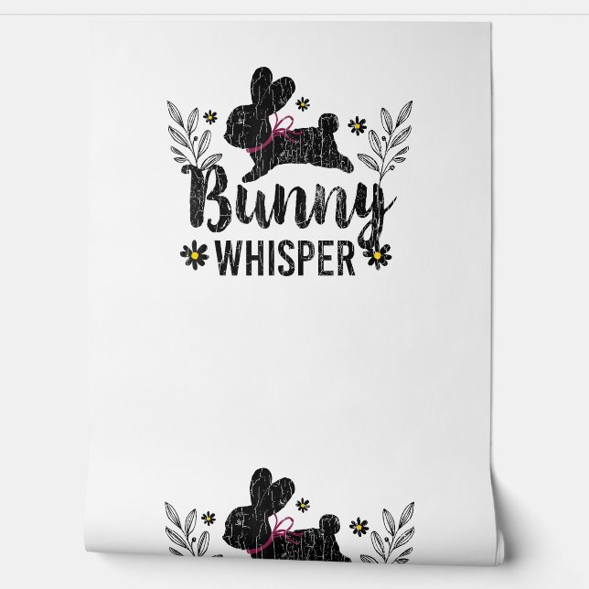 Bunny Whisperer Funny Rabbit Graphic Tapete (Abrollen)