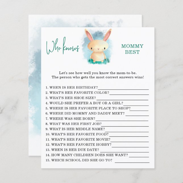 Bunny Who kennt Mommy am besten (Vorne/Hinten)