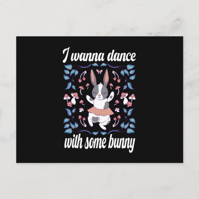 Bunny Will mit Tanzpartner zu tanzen Postkarte (Vorderseite)