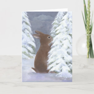 Bunny Winter Card Feiertagskarte
