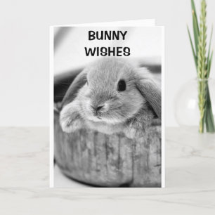 BUNNY "WISHES** UND OSTERE **KISSEN** FEIERTAGSKARTE