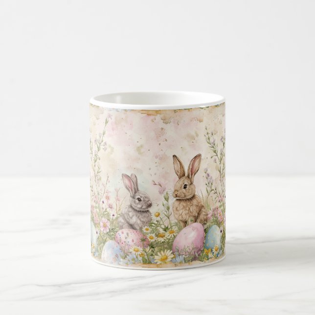 Bunny Wonderland Schätze: Florale Fantasy Edition Kaffeetasse (Mittel)