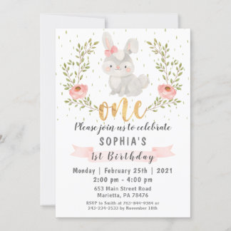 Bunny Woodland Wild Einladung zum Geburtstag