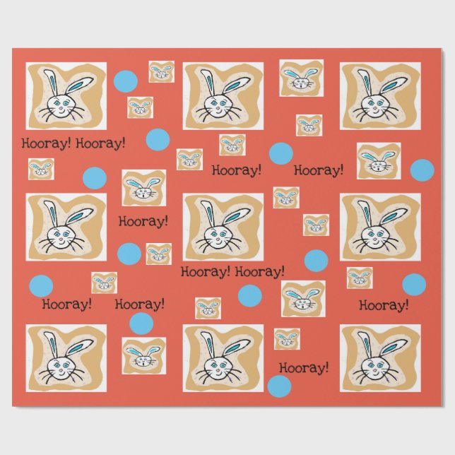 Bunny Wrapping Paper Geschenkpapier (Flach)