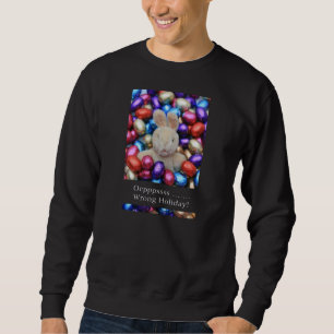 Bunny Wrong Holiday Ugly X-mas Sweater Sweatshirt