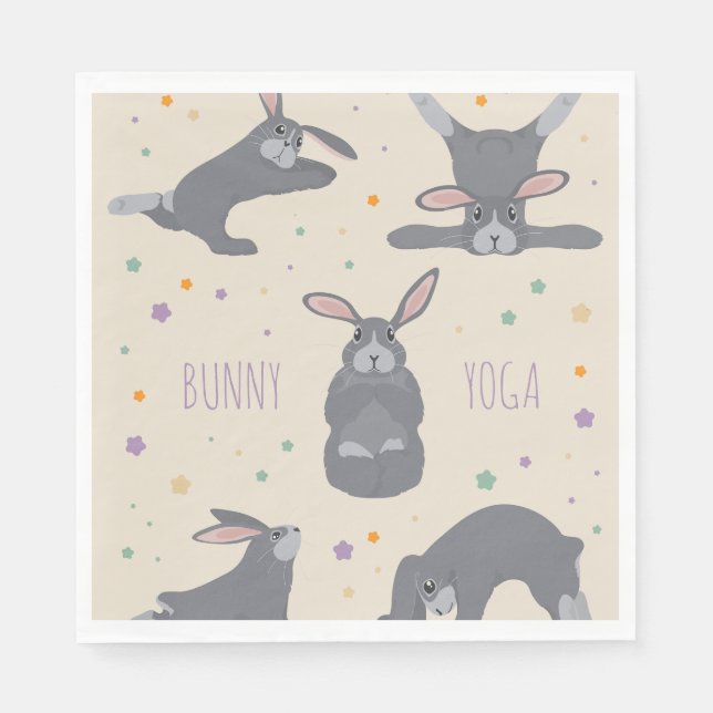 Bunny Yoga Serviette (Vorderseite)