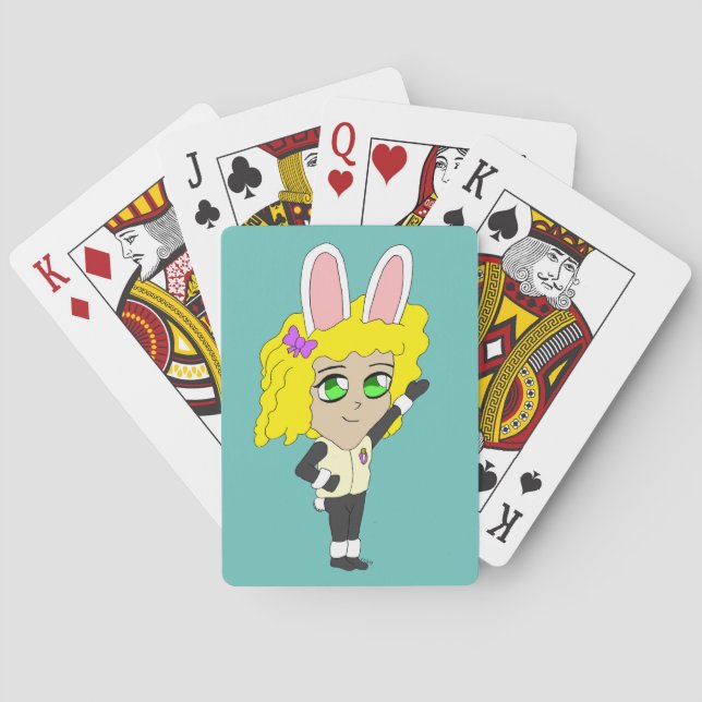 Bunnygirl chibi spielkarten (Rückseite)