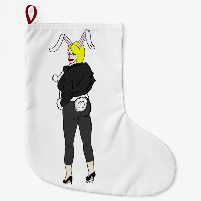 Bunnygirl Großer Weihnachtsstrumpf (Vorderseite)