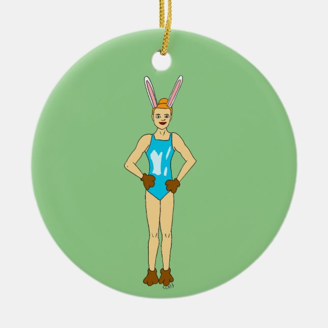 Bunnygirl Keramik Ornament (Vorne)