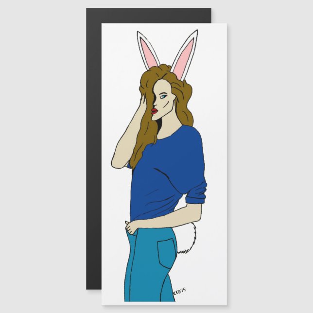 Bunnygirl Magnetkarte (Vorne/Hinten)