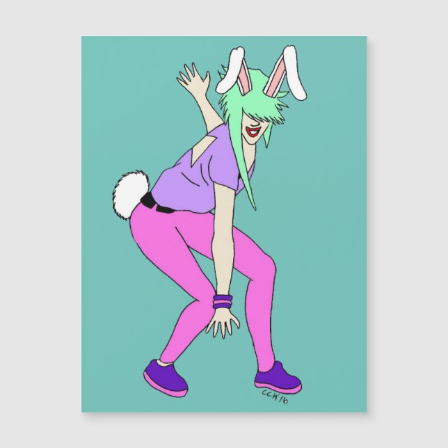 Bunnygirl Magnetkarte (Vorderseite)
