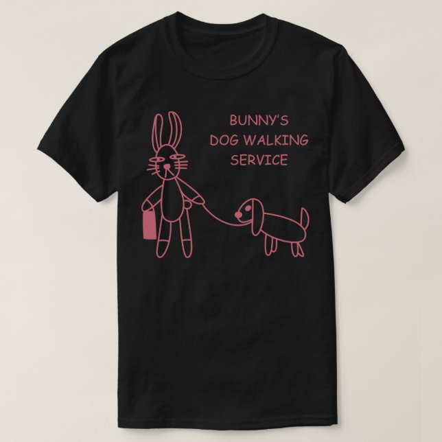 Bunnys Dog Walking Service T-Shirt (Design vorne)