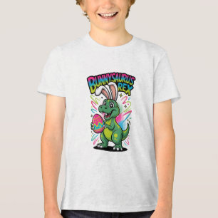 Bunnysaurus Ostern T-Shirt Dino Bunny Hybrid Urlau Tri-Blend Shirt