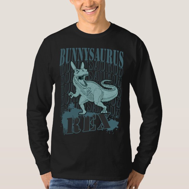 BunnySaurus Rex Rex Dinosaur Easter Bunny Ears  Pu T-Shirt (Vorderseite)