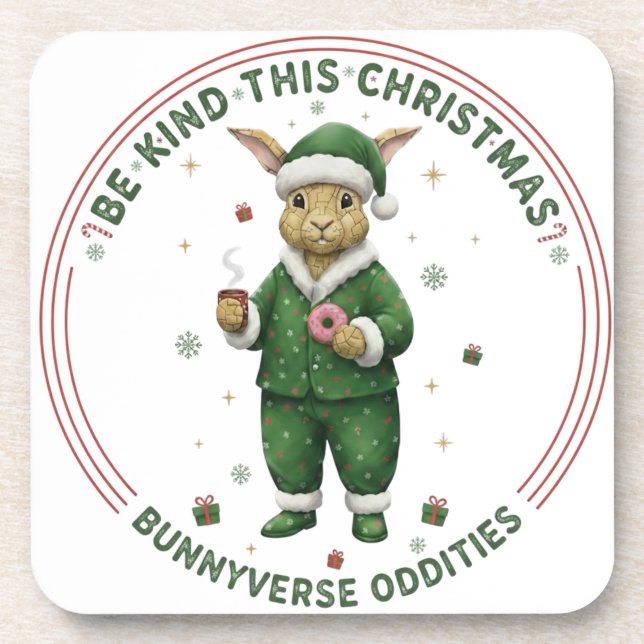 Bunnyverse christmas getränkeuntersetzer (Vorderseite)