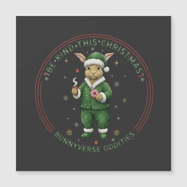 Bunnyverse christmas magnetkarte (Vorderseite)