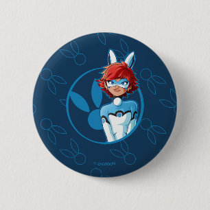 Bunnyx Blue Abzeichen Button