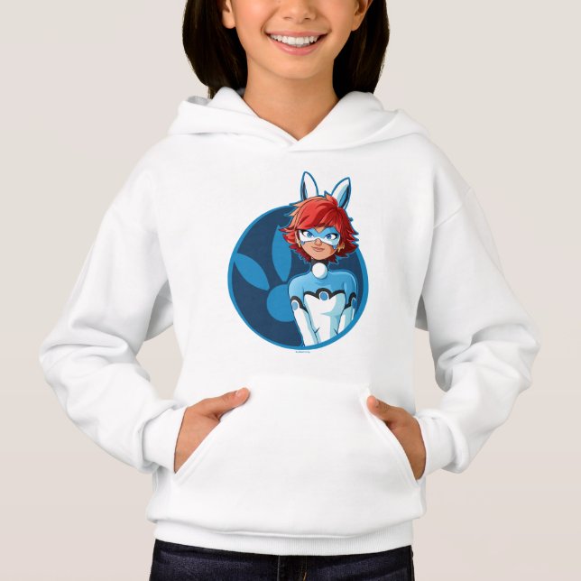 Bunnyx Blue Abzeichen Hoodie (Vorderseite)