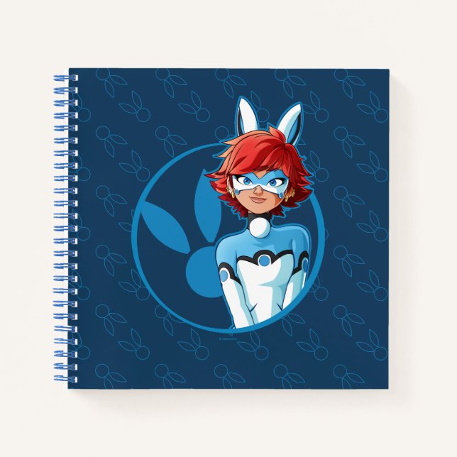 Bunnyx Blue Abzeichen Notizbuch (Vorderseite)