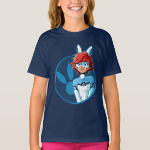 Bunnyx Blue Abzeichen T-Shirt