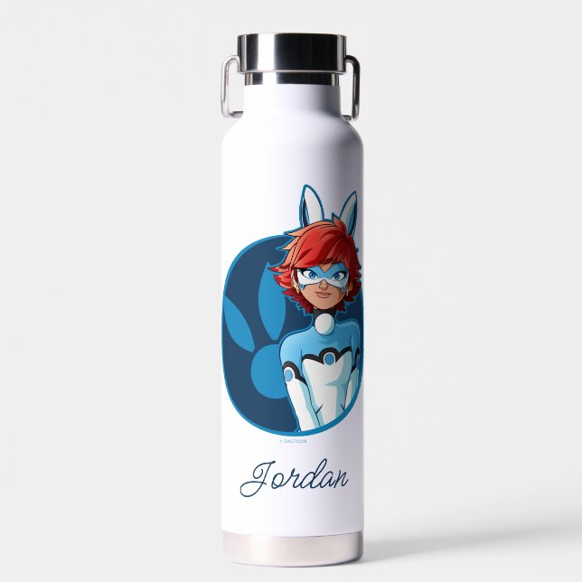 Bunnyx Blue Abzeichen Trinkflasche (Vorne)