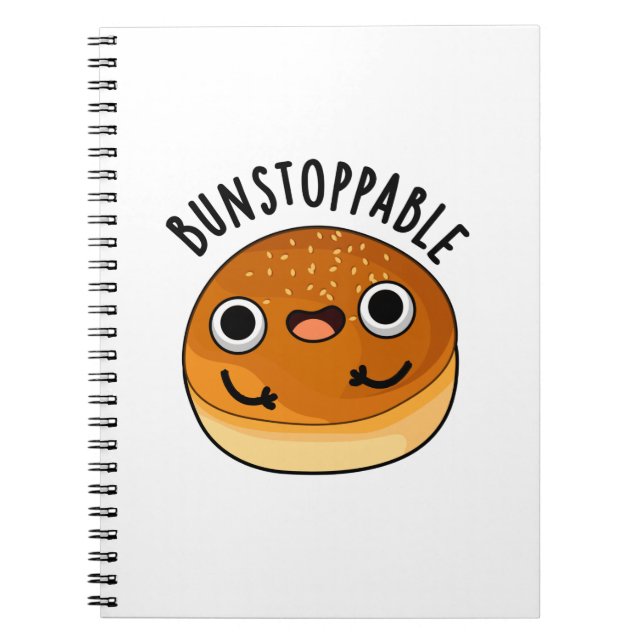 Bunstoppable Funny Bun Pun Notizblock (Vorderseite)