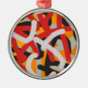 bunt 0748 abstrakte Kunst Silbernes Ornament
