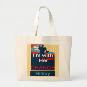 Bunt 2016 Ich bin mit ihr Für Hillary USA S Jumbo Stoffbeutel
