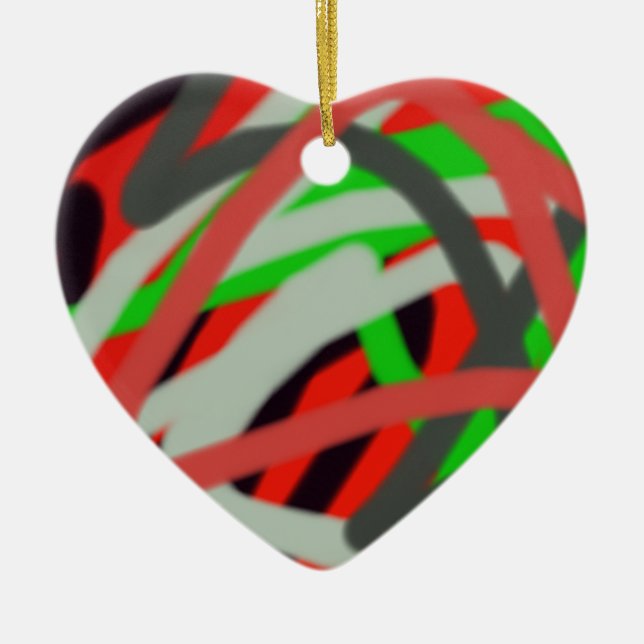 bunt 2993 abstrakte Kunst Keramikornament (Vorne)