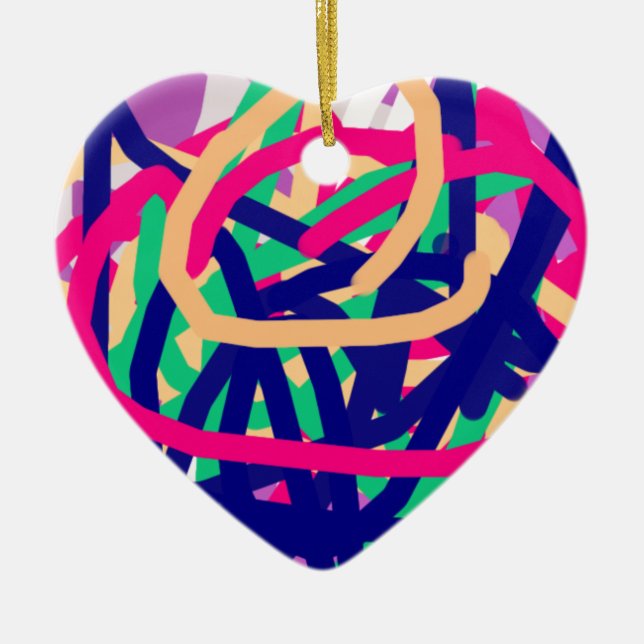 bunt 7647 abstrakte Kunst Keramik Ornament (Vorne)