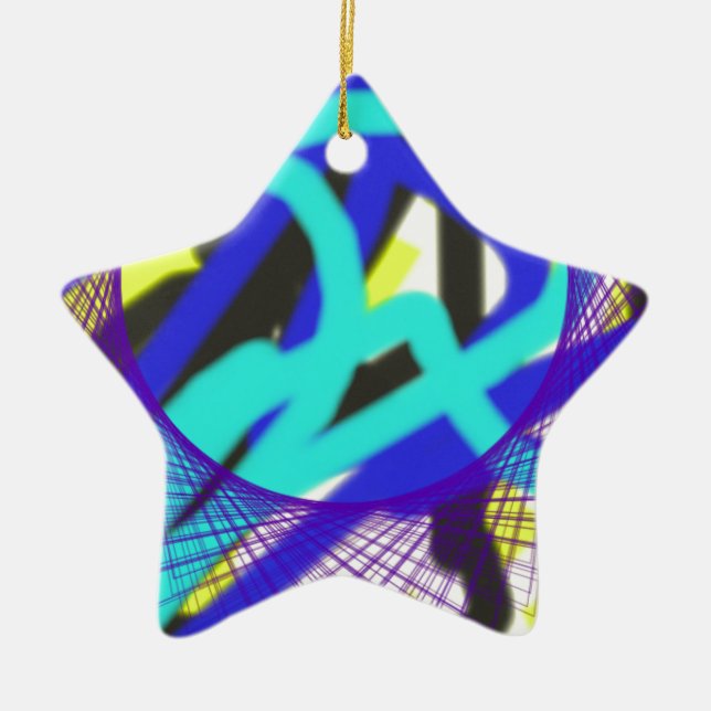 bunt 768 abstrakte Kunst Keramik Ornament (Vorne)