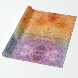 Bunt Abstrakt Damast Alkohol-Tinte Wasserfarbe Wr Geschenkpapier