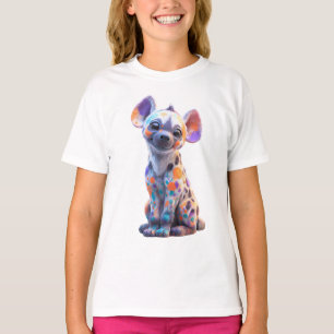 Bunt bemaltes Hyänenjunges Kinder T-Shirt