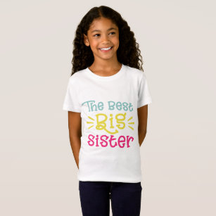 Bunt die beste große Schwester-niedliche Hand T-Shirt