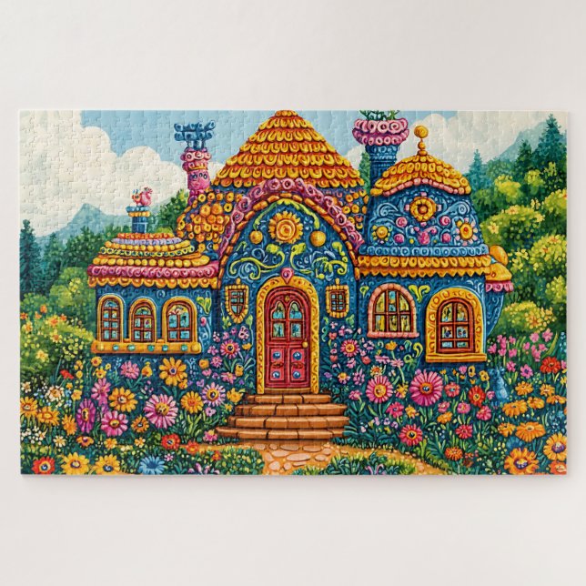 Bunt Einfach Rustikal Modern Kühl Puzzle (Horizontal)