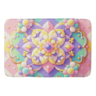 bunt Frühling/Ostern/Prinzessin Pastellfarben Badematte