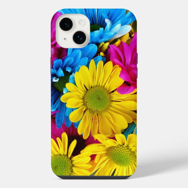 Bunt gefärbte Gänseblümchen iPhone Hülle (Rückseite)
