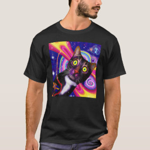 Bunt gefärbte Katze liebes Kätzchen T-Shirt