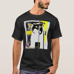 Bunt gefärbte Katze miaut Kätzchen süßes Kätzchen T-Shirt