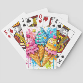 BUNT GEFÄRBTE SOMMER-EISWAFELN SPIELKARTEN