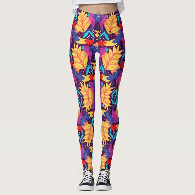 Bunt gemusterte Leggings  (Vorderseite)