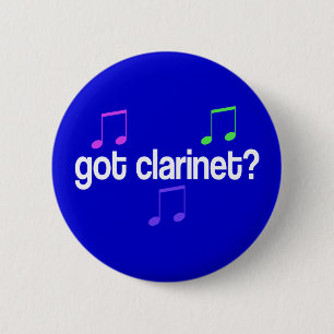 Bunt got Clarinet-Musik-Geschenk Button