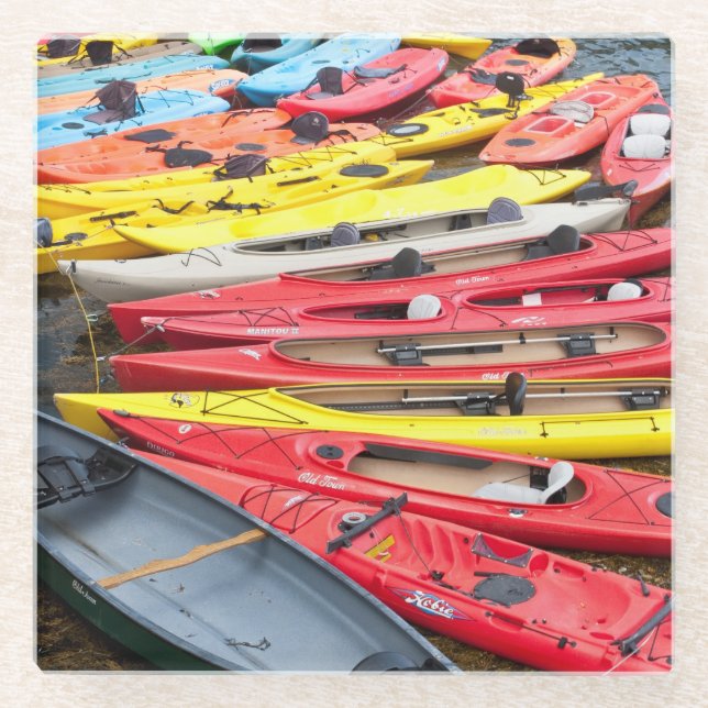 bunt Kayaks Glasuntersetzer (Vorderseite)