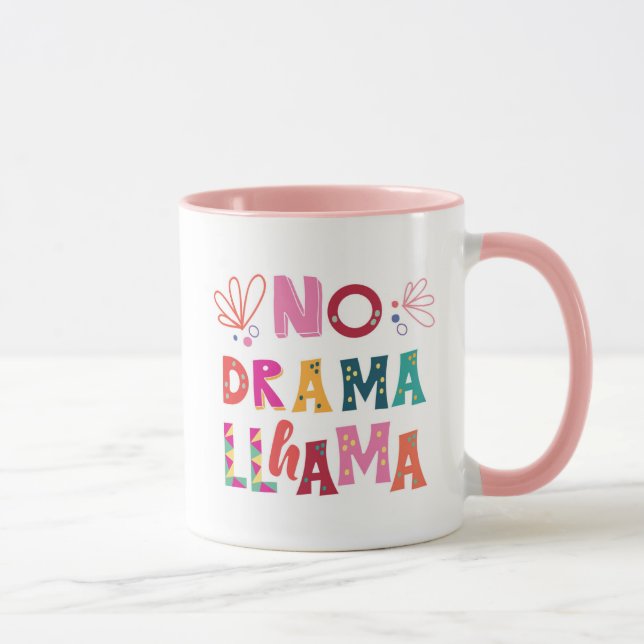 Bunt kein Drama-Lama Tasse (Rechts)