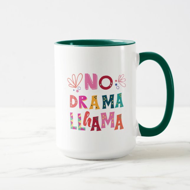 Bunt kein Drama-Lama Tasse (Rechts)