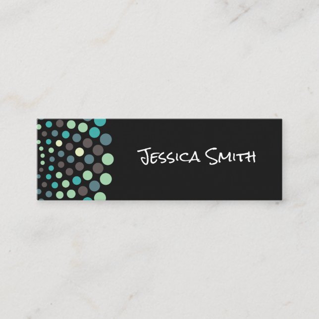 Bunt | Kreiselpunktmuster | Moderne Kunst Mini Visitenkarte (Vorderseite)