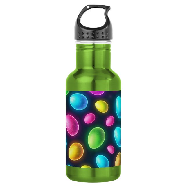 Bunt/Neon-Osterei/Frühling  Edelstahlflasche (Vorderseite)