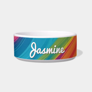 Bunt Psychodelisch Retro Groovy Personalisierter H Napf